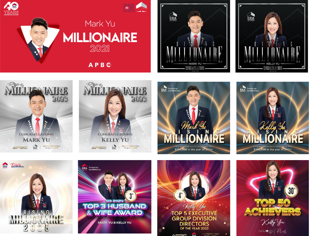 Kelly and Mark Yu – Awards Collage